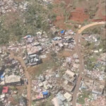 An aerial view of damaged buildings, in the aftermath of the Cyclone Chido, in Mayotte, France, is seen in this screengrab from a video obtained from social media, December 15, 2024. GENDARMERIE NATIONALE/via REUTERS