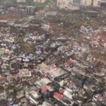 An aerial view of damaged buildings, in the aftermath of the Cyclone Chido, in Mayotte, France, is seen in this screengrab from a video obtained from social media, December 15, 2024. GENDARMERIE NATIONALE/via REUTERS