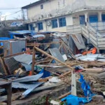 Debris is seen in the aftermath of Cyclone Chido, in Mamoudzou, Mayotte, France, December 15, 2024, in this screen grab obtained from video. John Balloz/via REUTERS