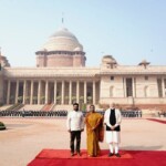 Sri Lankan President Anura Kumara Disanayaka received a ceremonial welcome & Guard of Honour on his maiden State Visit to India. (Courtesy: @rashtrapatibhvn via X)