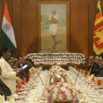 President Droupadi Murmu received President Anura Kumara Disanayaka of Sri Lanka at Rashtrapati Bhavan and hosted a banquet in his honour. (Courtesy: @rashtrapatibhvn via X)