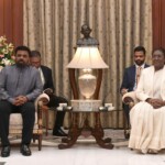 President Droupadi Murmu received President Anura Kumara Disanayaka of Sri Lanka at Rashtrapati Bhavan and hosted a banquet in his honour. (Courtesy: @rashtrapatibhvn via X)