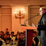 Defence Minister Rajnath Singh interacted with Indian community during his trip to Russia. (@SpokespersonMoD via X)