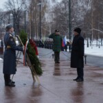 Defence Minister Rajnath Singh laid a wreath at the Tomb of the Unknown Soldier in Moscow. (Courtesy: MoD Russia via Telegram)