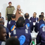 PM Narendra Modi visited a labour camp in Mina Abdullah area of Kuwait. (Courtesy: @MEAIndia via X)