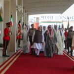 PM Narendra Modi arrived in Kuwait to a ceremonial welcome. He was Sheikh Fahad Yousef Saud Al-Sabah First Deputy PM, Minister of Defence & Interior and several other Ministers & dignitaries at the airport. (Courtesy: @MEAIndia via X)