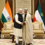 PM Narendra Modi met Sheikh Meshal Al-Ahmad Al-Jaber Al-Sabah, Amir of Kuwait at the Bayan Palace. (Courtesy: @MEAIndia via X)