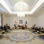 PM Narendra Modi met Sheikh Sabah Khaled Al-Hamad Al-Sabah, Crown Prince of Kuwait at the Bayan Palace in Kuwait. (Courtesy: @MEAIndia via X)