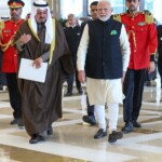 PM Narendra Modi and Sheikh Ahmed Abdullah Al-Ahmed Al-Sabah, PM of Kuwait held productive meeting at the Bayan Palace, Kuwait. (Courtesy: @MEAIndia via X)