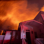 The wind whips embers as the Palisades fire burns during a windstorm on the west side of Los Angeles, California, U.S. January 8, 2025. REUTERS/Ringo Chiu