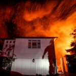 The wind whips embers as the Palisades fire burns during a windstorm on the west side of Los Angeles, California, U.S. January 8, 2025. REUTERS/Ringo Chiu