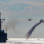 Turkish navy ships and an air force plane take part in the Blue Homeland-Mavi Vatan 2025 military exercise in the Aegean, off the shores of Turkey's coastal town of Marmaris January 9, 2025. REUTERS/Kenan Gurbuz