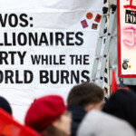 Climate activists and anti-WEF protesters attend a demonstration ahead of the opening of the World Economic Forum, in Davos, Switzerland January 19, 2025. REUTERS/Yves Herman
