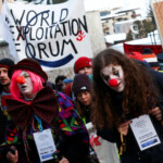 Climate activists and anti-WEF protesters attend a demonstration ahead of the opening of the World Economic Forum, in Davos, Switzerland January 19, 2025. REUTERS/Yves Herman
