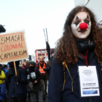 Climate activists and anti-WEF protesters attend a demonstration ahead of the opening of the World Economic Forum, in Davos, Switzerland January 19, 2025. REUTERS/Yves Herman