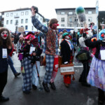 Climate activists and anti-WEF protesters attend a demonstration ahead of the opening of the World Economic Forum, in Davos, Switzerland January 19, 2025. REUTERS/Yves Herman