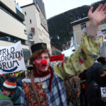 Climate activists and anti-WEF protesters attend a demonstration ahead of the opening of the World Economic Forum, in Davos, Switzerland January 19, 2025. REUTERS/Yves Herman