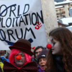 Climate activists and anti-WEF protesters attend a demonstration ahead of the opening of the World Economic Forum, in Davos, Switzerland January 19, 2025. REUTERS/Yves Herman