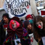 Climate activists and anti-WEF protesters attend a demonstration ahead of the opening of the World Economic Forum, in Davos, Switzerland January 19, 2025. REUTERS/Yves Herman
