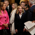 Prime Minister of Italy Giorgia Meloni arrives to the inauguration of U.S. President-elect Donald Trump in the Rotunda of the U.S. Capitol on January 20, 2025 in Washington, DC. Donald Trump takes office for his second term as the 47th president of the United States. Chip Somodevilla/Pool via REUTERS