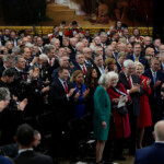 Guests arrive arrive before the 60th Presidential Inauguration in the Rotunda of the U.S. Capitol in Washington, Monday, Jan. 20, 2025. Julia Demaree Nikhinson/Pool via REUTERS