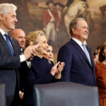 WASHINGTON, DC - JANUARY 20: Former U.S. President Bill Clinton, former U.S. Secretary of State Hillary Clinton, former U.S. President George W. Bush and former first lady Laura Bush arrive to the inauguration of U.S. President-elect Donald Trump in the Rotunda of the U.S. Capitol on January 20, 2025 in Washington, DC. Donald Trump takes office for his second term as the 47th president of the United States. Chip Somodevilla/Pool via REUTERS