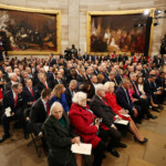 WASHINGTON, DC - JANUARY 20: Guests attend the inauguration of U.S. President-elect Donald Trump in the Rotunda of the U.S. Capitol on January 20, 2025 in Washington, DC. Donald Trump takes office for his second term as the 47th president of the United States. Chip Somodevilla/Pool via REUTERS