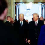 Washington , DC - January 20: U.S. President Joe Biden and President-elect Donald Trump arrive ahead of the 60th inaugural ceremony on January 20, 2025, at the US Capitol in Washington, DC. Trump becomes the 47th president of the United States in a rare indoor inauguration ceremony. The parade was also moved inside Capitol One Arena due to weather. Melina Mara/Pool via REUTERS