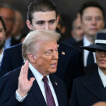 Donald Trump is sworn in as the 47th US President in the US Capitol Rotunda in Washington, DC, on January 20, 2025. SAUL LOEB/Pool via REUTERS