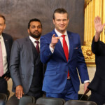 WASHINGTON, DC - JANUARY 20: (L-R) Former Rep. Lee Zeldin (R-NY), President Trump?s nominee for Administrator of the Environmental Protection Agency, Kash Patel, President Trump's nominee for FBI Director and Pete Hegseth, President Trump's nominee for Secretary of Defense and Linda McMahon, President Trump's nominee for Education Secretary depart inauguration ceremonies in the Rotunda of the U.S. Capitol on January 20, 2025 in Washington, DC. Donald Trump takes office for his second term as the 47th president of the United States. Chip Somodevilla/Pool via REUTERS