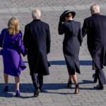 Jan 20, 2025; Washington, DC, USA; From left, former first lady Jill Biden, former President Joe Biden, first lady Melania Trump and President Donald Trump walk towards Marine One during the 2025 Presidential Inauguration at the U.S. Capitol after Trump and Vance were sworn in. Jack Gruber/Pool via REUTERS trump biden