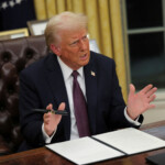 U.S. President Donald Trump speaks on the day he signs documents as he issues executive orders and pardons for January 6 defendants in the Oval Office at the White House on Inauguration Day in Washington, U.S., January 20, 2025. REUTERS/Carlos Barria trump greenland