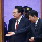 South Korea’s impeached President Yoon Suk Yeol arrives for his impeachment trial at the Constitutional Court in Seoul, South Korea, January 21, 2025. REUTERS/Kim Hong-Ji/Pool