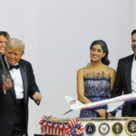 U.S. President Donald Trump, first lady Melania Trump, U.S. Vice President JD Vance and his wife Usha Vance attend the Commander in Chief Ball in honor of Trump's inauguration in Washington, U.S., January 20, 2025. REUTERS/Daniel Cole