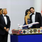 U.S. President Donald Trump, first lady Melania Trump, U.S. Vice President JD Vance and his wife Usha Vance attend the Commander in Chief Ball in honor of Trump's inauguration in Washington, U.S., January 20, 2025. REUTERS/Daniel Cole