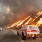The Hughes Fire burns near Castaic Lake, north of Santa Clarita, California, U.S. January 22, 2025. REUTERS/Ringo Chiu