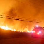 The Hughes Fire burns near Castaic Lake, north of Santa Clarita, California, U.S. January 22, 2025. REUTERS/Ringo Chiu