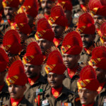 Indian soldiers march during the Republic Day parade in New Delhi, India, January 26, 2025. REUTERS/Adnan Abidi
