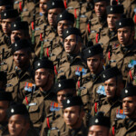 Indian soldiers march during the Republic Day parade in New Delhi, India, January 26, 2025. REUTERS/Adnan Abidi
