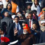 India's Prime Minister Narendra Modi gestures during the Republic Day celebrations in New Delhi, India, January 26, 2025. REUTERS/Adnan Abidi