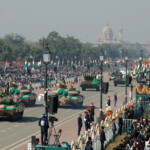 Indian military vehicles drive past during the Republic Day parade in New Delhi, India, January 26, 2025. REUTERS/Adnan Abidi