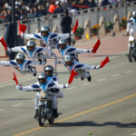 India's Border Security Force's (BSF) daredevil team performs during the Republic Day parade in New Delhi, India, January 26, 2025. REUTERS/Adnan Abidi