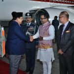 President Prabowo Subianto of Indonesia arrives in New Delhi on his first State Visit to India. (Courtesy: @MEAIndia via X)