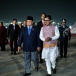 President Prabowo Subianto of Indonesia arrives in New Delhi on his first State Visit to India. (Courtesy: @MEAIndia via X)