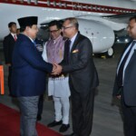 President Prabowo Subianto of Indonesia arrives in New Delhi on his first State Visit to India. (Courtesy: @MEAIndia via X)