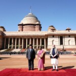 President Droupadi Murmu & PM Narendra Modi welcomed President Prabowo Subianto of Indonesia on his maiden State Visit to India. (Courtesy: @MEAIndia via X)