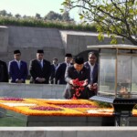 President Prabowo Subianto of Indonesia paid homage to Mahatma Gandhi at Rajghat. (Courtesy: @MEAIndia via X)