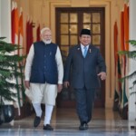 PM Narendra Modi welcomed President Prabowo Subianto of Indonesia at the Hyderabad House. (Courtesy: @MEAIndia via X)