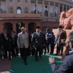 President Prabowo Subianto of Indonesia along with his delegation visited the new parliament building. (Courtesy: @MEAIndia via X)