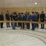 President Prabowo Subianto of Indonesia along with his delegation visited the new parliament building. (Courtesy: @MEAIndia via X)